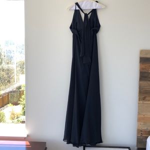 BCBG navy gown